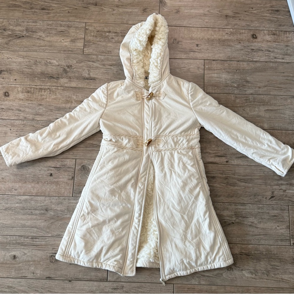 Cozy Cream Kids Pea Coat